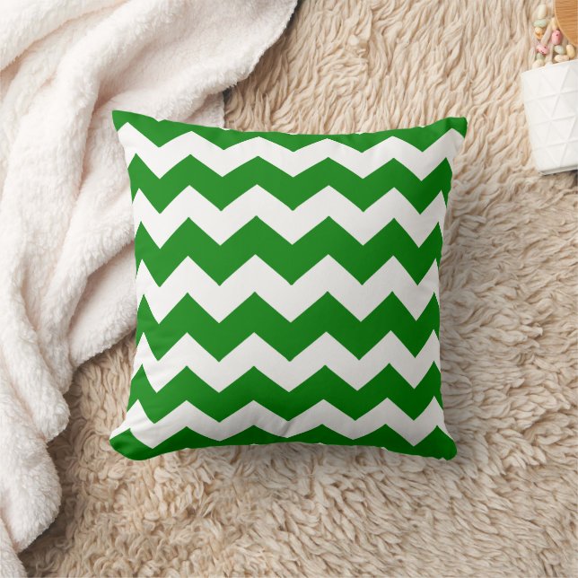Green Zigzag Design Kussen (Deken)