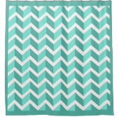 Green ZigZag Douchegordijn (Voorkant)