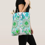 Green Zodiac Astrological Signs  on a Tote Bag (Dichtbij)