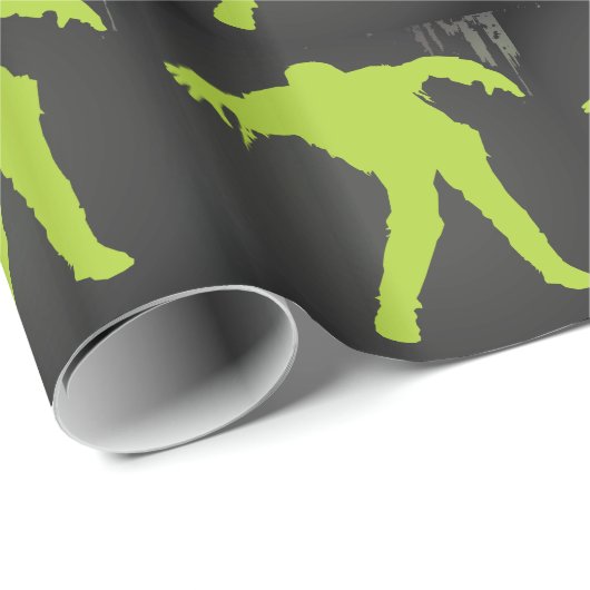 Green Zombie Cadeaupapier (Rol Hoek)