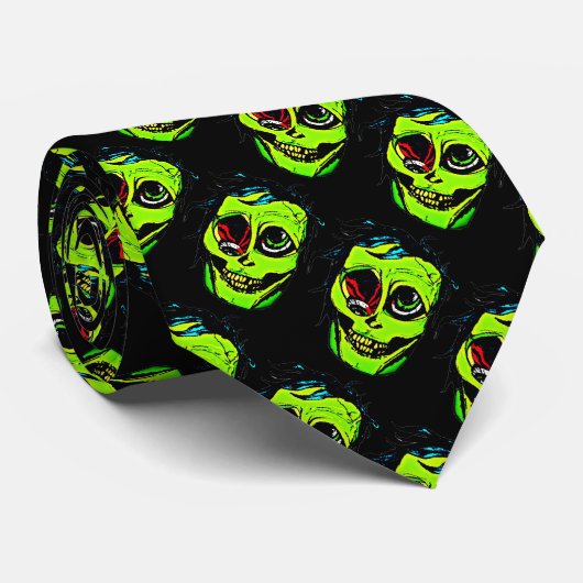 Green Zombie Stropdas (Opgerold)