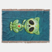 Green Zombie Sugar Kitten Deken (Voorkant)