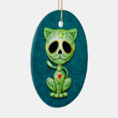 Green Zombie Sugar Kitten Keramisch Ornament (Rechts)