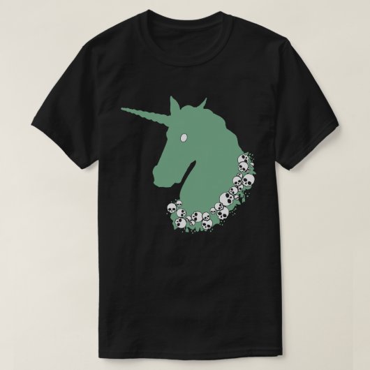 Green Zombie Unicorn T-Shirt (Design voorkant)