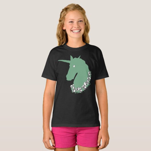 Green Zombie Unicorn T-Shirt (Voorkant volledig)