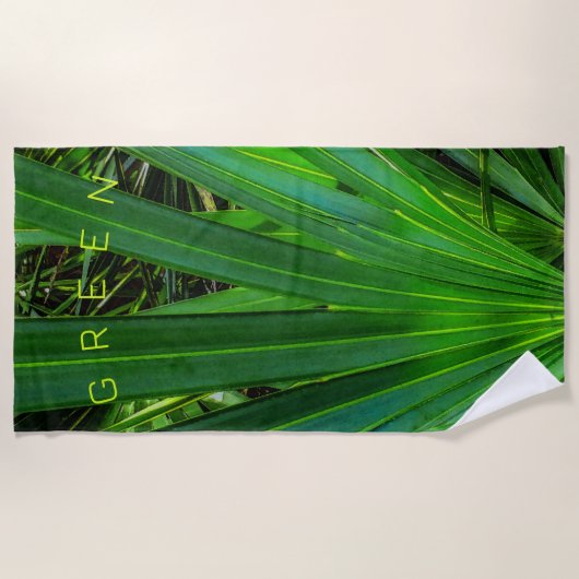 GREEN Zw Palmetto Beach Towel Strandlaken (Voorkant)