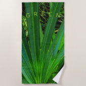 GREEN Zw Palmetto Beach Towel Strandlaken (Voorkant)
