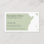 Green | Zwangere vrouw SILHOUETTE Doula Visitekaartje (Voorkant)