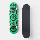 GREEN ZWARTE SNAKE DRAGON, Paarse Amethyste Parelt Skateboard (Voorkant)