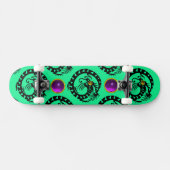 GREEN ZWARTE SNAKE DRAGON, Paarse Amethyste Parelt Skateboard (Horizontaal)