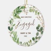 Greenary First Kerstmis Engaged Ornament Gift (Links)