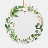 Greenary First Kerstmis Engaged Ornament Gift (Achterkant)