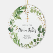 Greenary Personalized Boy or Girl Baptism Ornament (Links)
