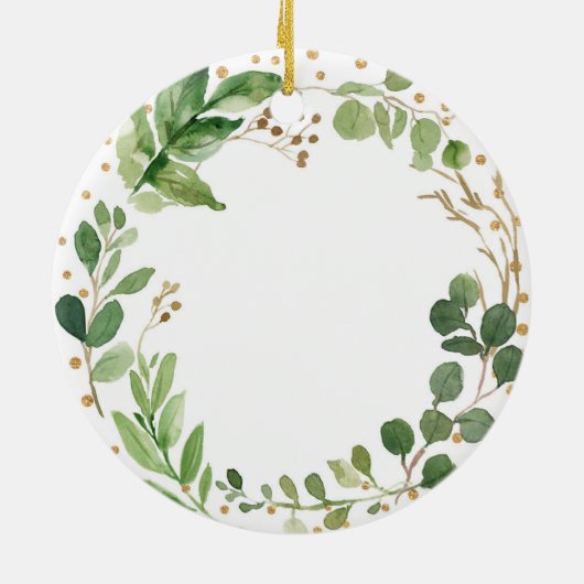 Greenary Personalized Boy or Girl Baptism Ornament (Achterkant)