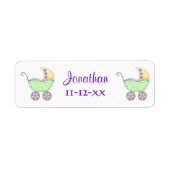 GreenBaby Buggy Carriage Name Birthdate Gepersonal Etiket (Voorkant)
