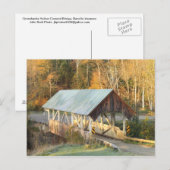 Greenbanks Hollow Covered Bridge Danville Vermont Briefkaart (Voorkant / Achterkant)