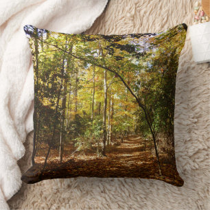 Greenbelt Park in de herfst I Maryland Landschap Kussen