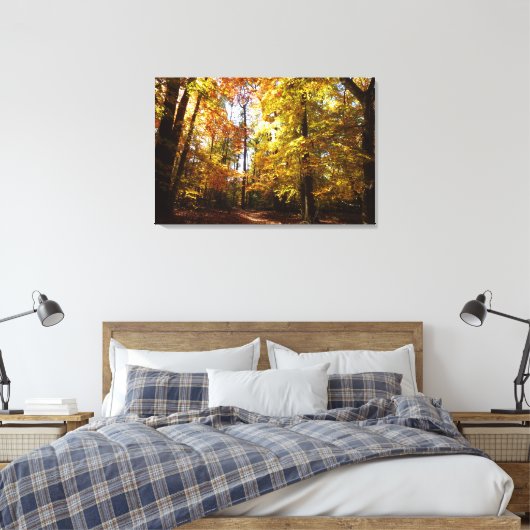 Greenbelt Park in de Herfst II Maryland Natuur Sce Canvas Afdruk (Insitu (Slaapkamer))