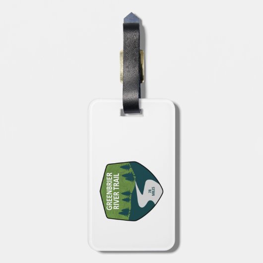Greenbrier River Trail Bagagelabel (Achterkant verticaal)