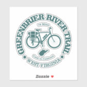 Greenbrier River Trail (cycling) Sticker (Vel)