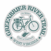 Greenbrier River Trail (cycling) Sticker (Voorkant)
