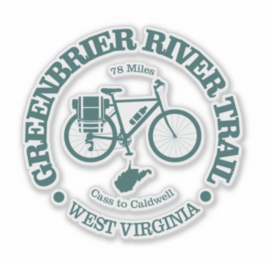 Greenbrier River Trail (cycling) Sticker (Voorkant)