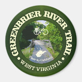 Greenbrier River Trail (fietsen c) Magneet (Voorkant)