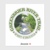 Greenbrier River Trail (fietsen c) Sticker (Vel)