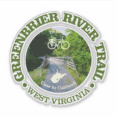 Greenbrier River Trail (fietsen c) Sticker (Voorkant)