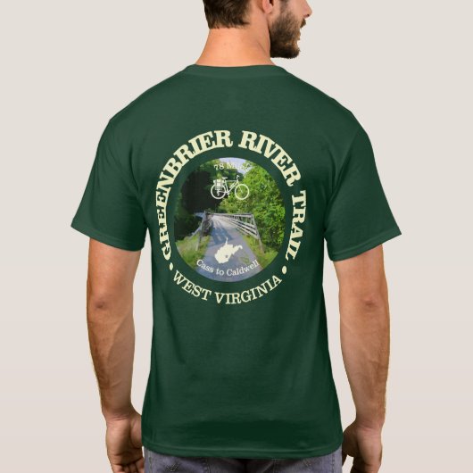Greenbrier River Trail (fietsen c) T-shirt (Achterkant)