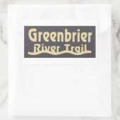Greenbrier River Trail Rechthoekige Sticker (Tas)