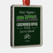 Greenbrier River Trail (RT2) Metalen Ornament (Rechts)