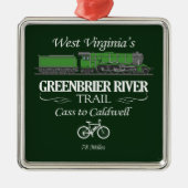 Greenbrier River Trail (RT2) Metalen Ornament (Voorkant)