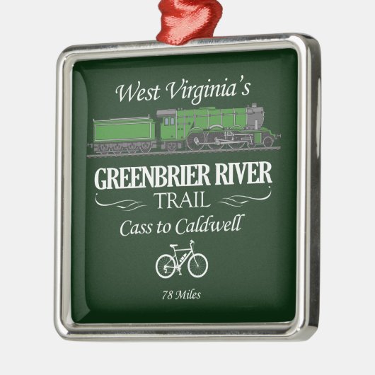 Greenbrier River Trail (RT2) Metalen Ornament (Links)