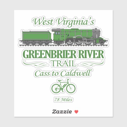 Greenbrier River Trail (RT2) Sticker (Vel)