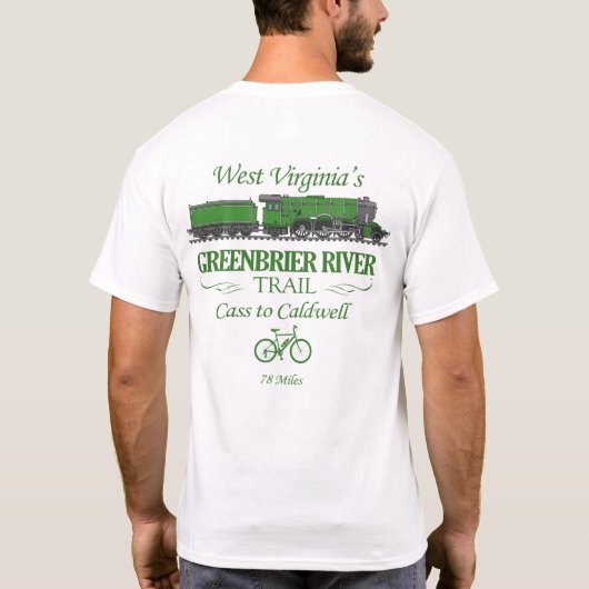 Greenbrier River Trail (RT2) T-shirt (Achterkant)