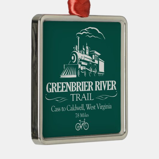 Greenbrier River Trail (RT) Metalen Ornament (Rechts)