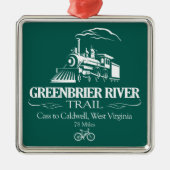 Greenbrier River Trail (RT) Metalen Ornament (Voorkant)