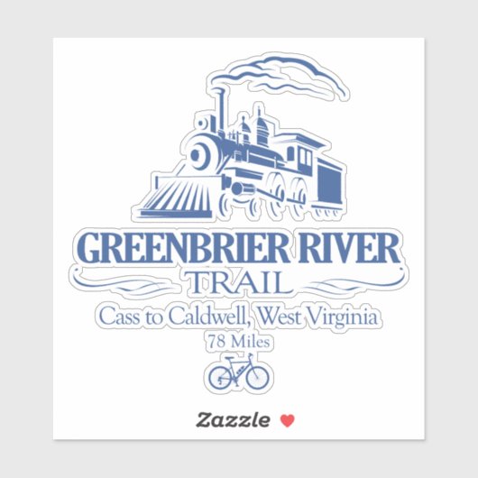Greenbrier River Trail (RT) Sticker (Vel)