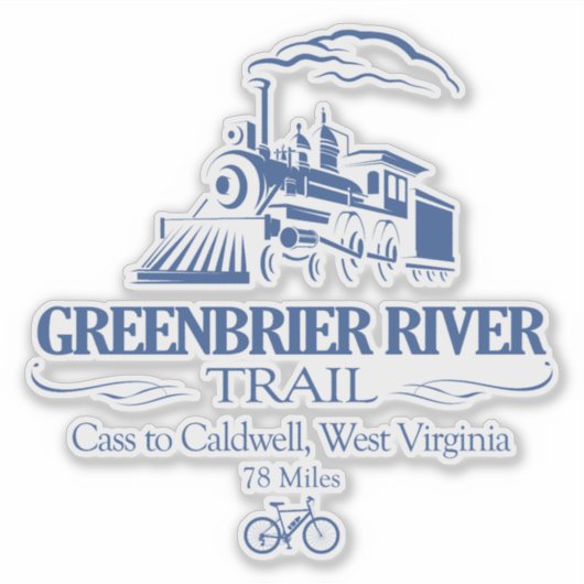 Greenbrier River Trail (RT) Sticker (Voorkant)