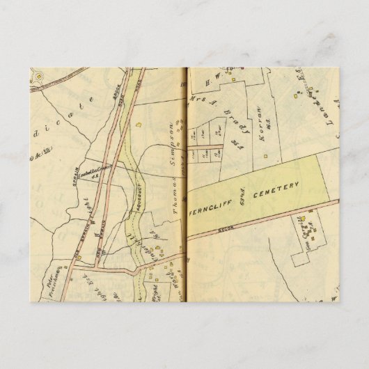 Greenburg, New York 4 Briefkaart (Voorkant)
