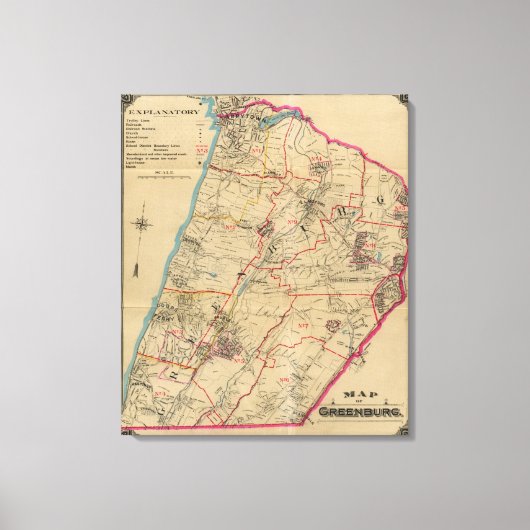 Greenburg, New York Canvas Afdruk (Voorkant)