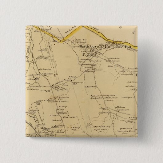 Greenburgh, New York Vierkante Button 5,1 Cm (Voorkant)