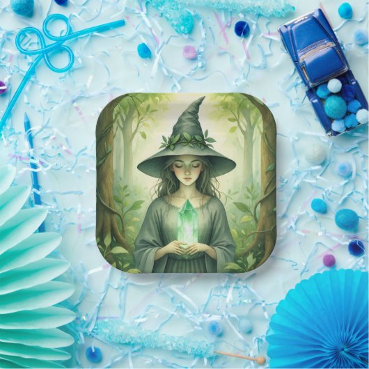 GreenCrystalWitch Papieren Bordje (Feest)