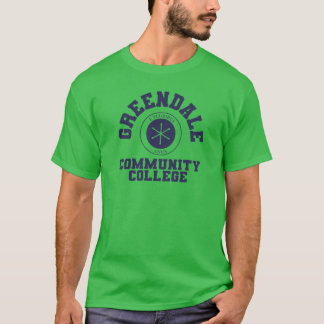 greendale community college blauwe vrienden t-shirt