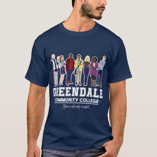 Greendale Community College retro T-shirt (Voorkant)