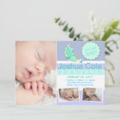 GreenDragon-fotogeboorteaankondiging Aankondiging (Staand voorkant)