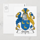 Greene Family Crest Briefkaart (Voorkant / Achterkant)
