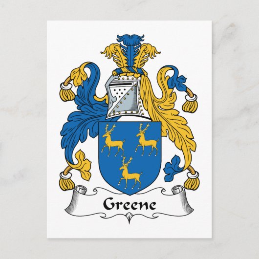 Greene Family Crest Briefkaart (Voorkant)