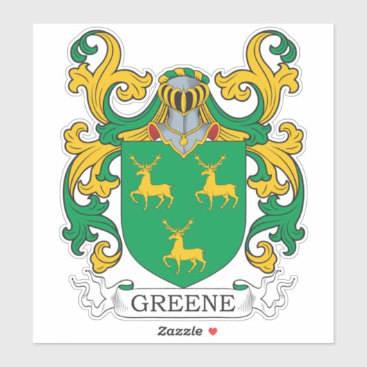 Greene Family Crest Sticker (Vel)